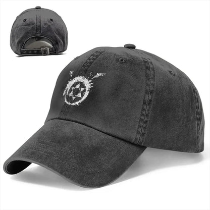 Fullmetal Alchemist Anime Multicolor Hat Peaked Men Women's Cowboy Cap Homunculus Ouroboros Baseball Caps