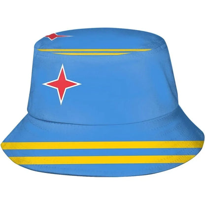 Aruba Flag Fisherman Cap Hip Hop Gorras Summer Unisex Printing Bucket Hat