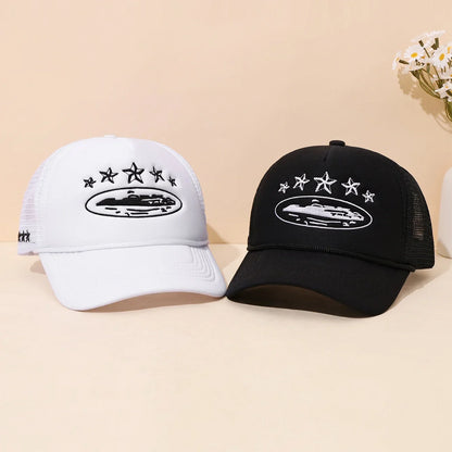 Fashionable Embroidered Baseball Hat Five Star Color