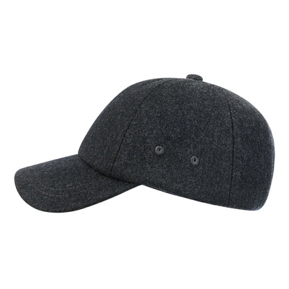 Wool Tweed Baseball Cap Casual Style Soft Unstructured Hat