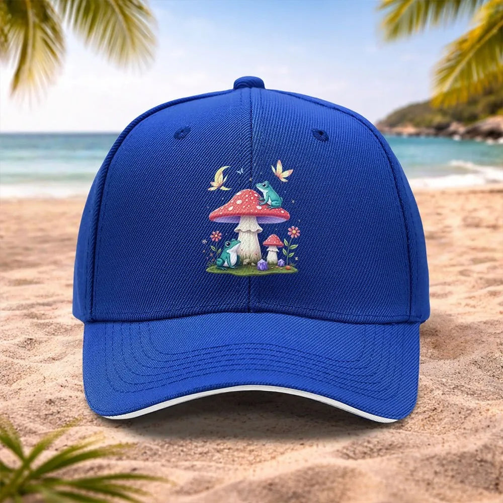 Cute Frog Mushroom Baseball Cap
