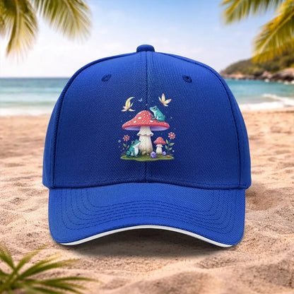 Cute Frog Mushroom Baseball Cap