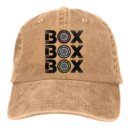 Box Box Box F1 Tyre Compound V2 Baseball Cap Men