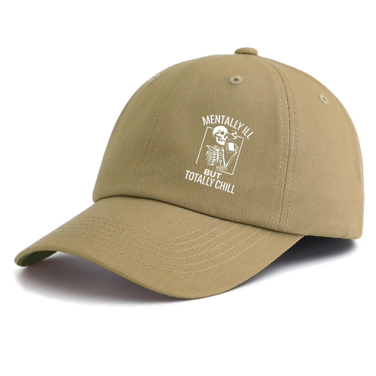 Ill But Chill Print Baseball Cap