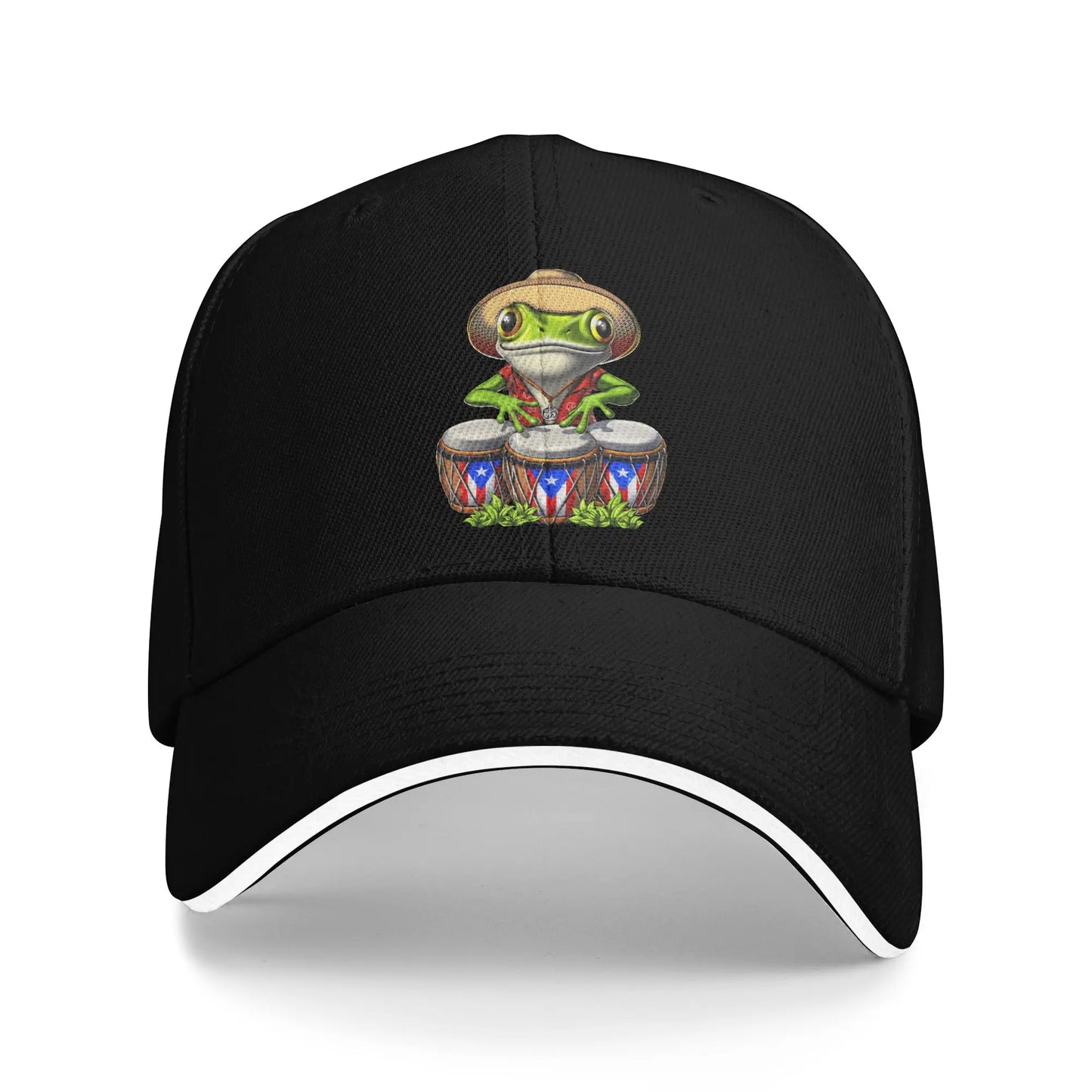 Coqui Frog Puerto Rico Flag Puerto Rican Casual Baseball Cap