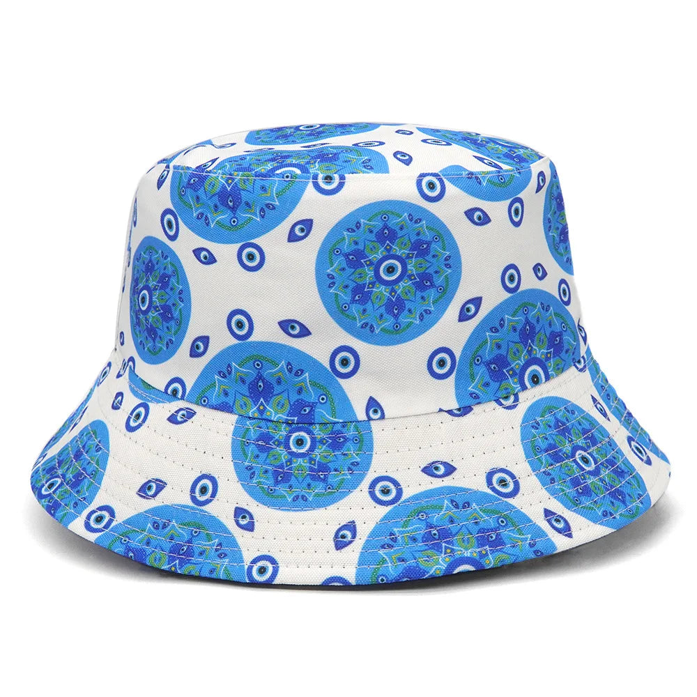 Panama Bucket Hats Animal Letter Print Fisherman Hat For Women Men