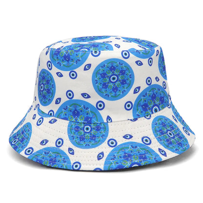 Panama Bucket Hats Animal Letter Print Fisherman Hat For Women Men