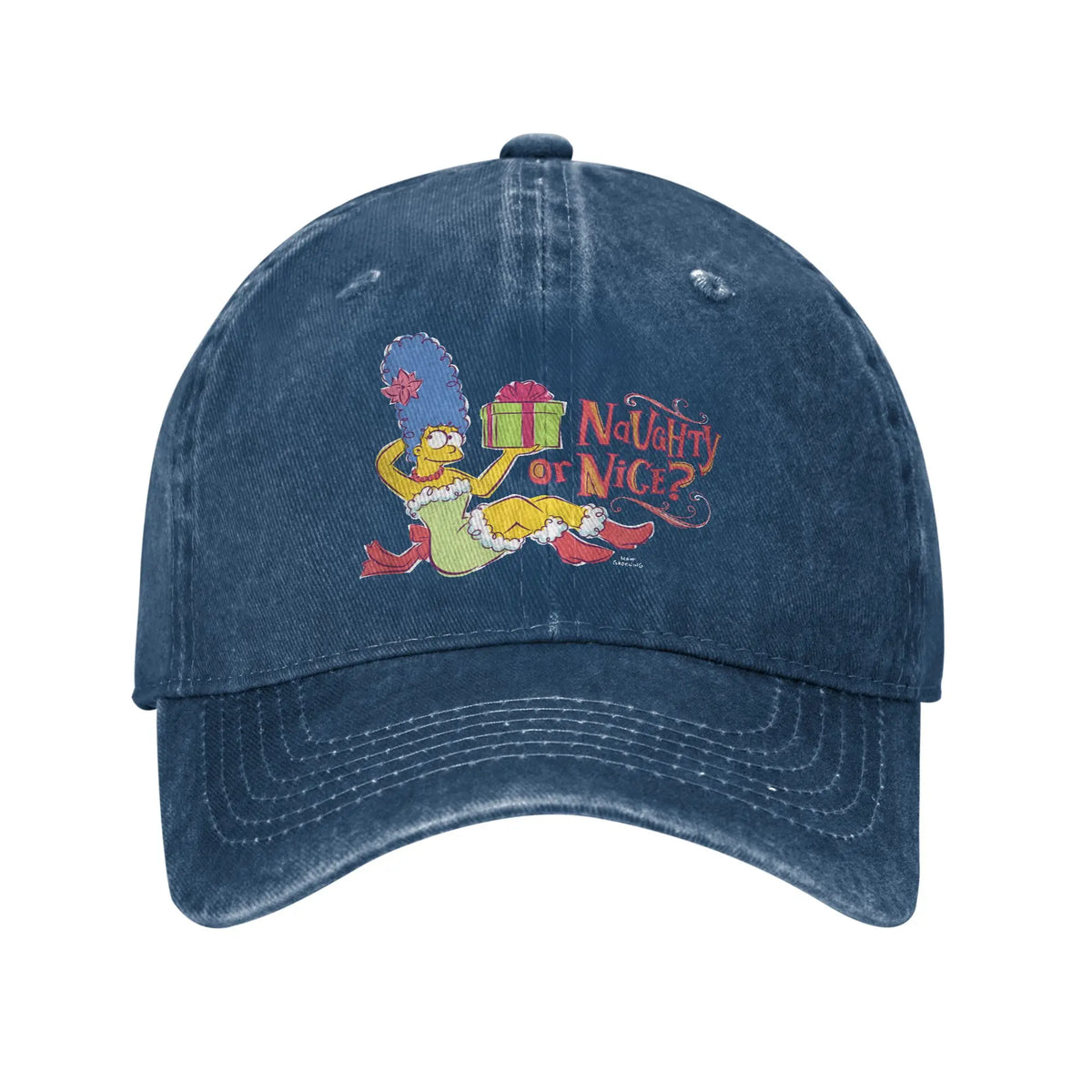 The S-simpson Christmas Marge Naughty Or Nice Sun Baseball Cap