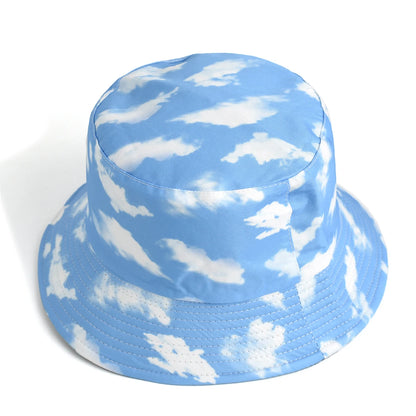 Blue Sky And White Clouds Print Bucket Hat