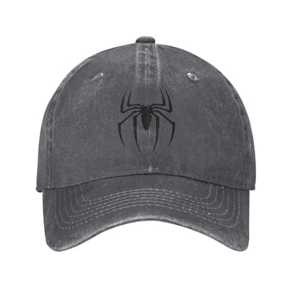 Spider Baseball Caps Casual Distressed Washed