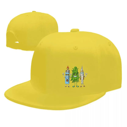 Weed Bud Joint Lighter Baseball Caps Snapback Men