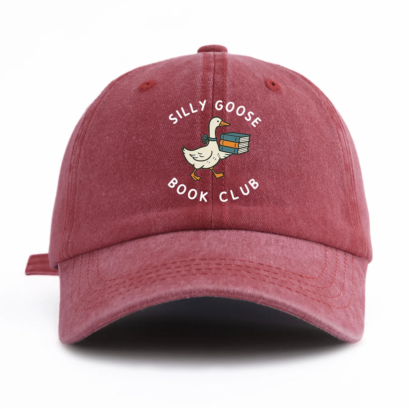 BOOK CLUB Print Washed Baseball Cap For Adults