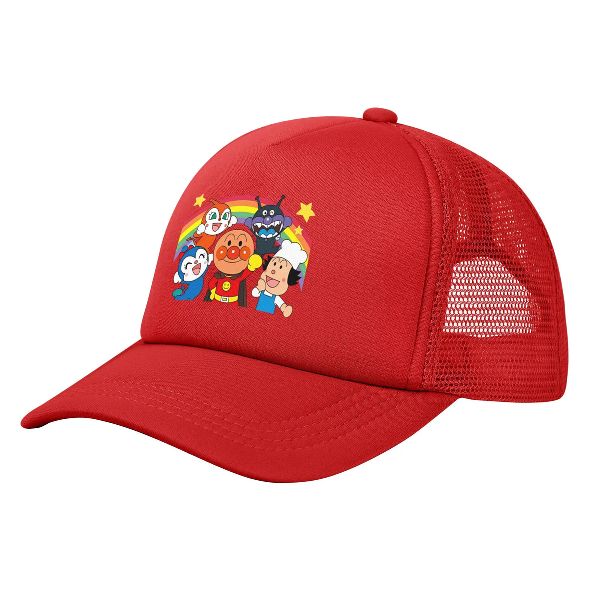 Adult A-Anpanmans Anime Trucker Hats Mesh Baseball Caps