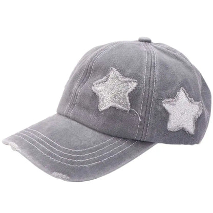 Star Baseball Hat Cotton Korean Vintage