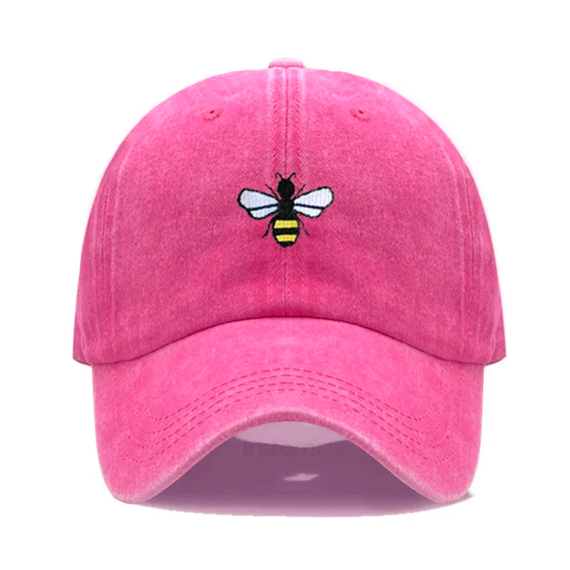 Honeybee Embroidered Baseball Cap For Women Men