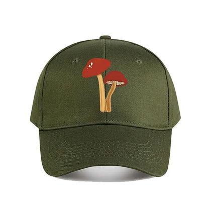 Artificial Red Mushroom Home Decor Baseball Cap