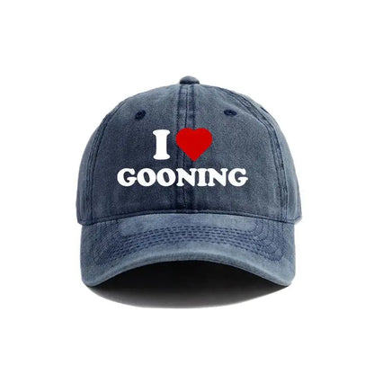 Funny I Love Gooning Printed Baseball Cap