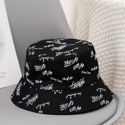 Unisex Style Trendy Versatile Double-Sided Printed Fisherman Hat
