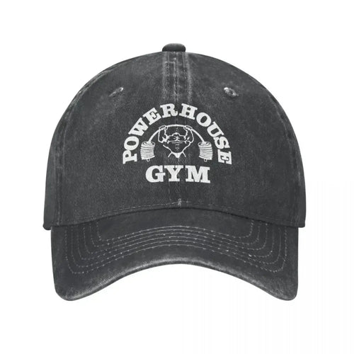 Classic Denim Powerhouse Gym Baseball Caps For Men Women