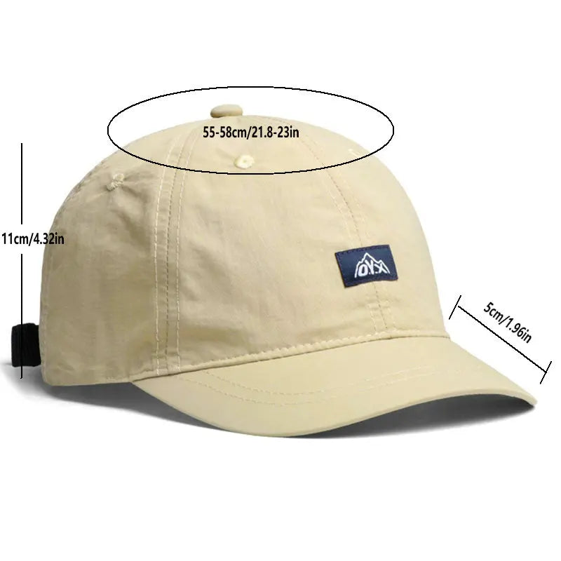 Unisex Retro Baseball Cap With Short Brim