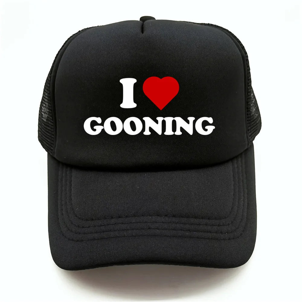 Funny I Love Gooning Baseball Caps Cool Summer Men Mesh Net Hat