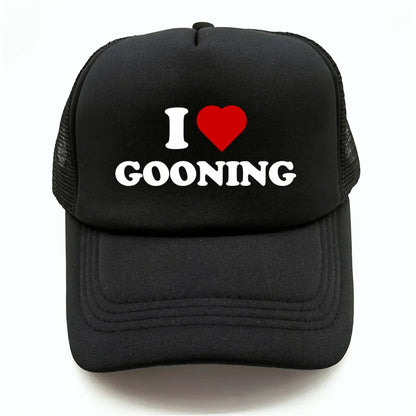 Funny I Love Gooning Baseball Caps Cool Summer Men Mesh Net Hat