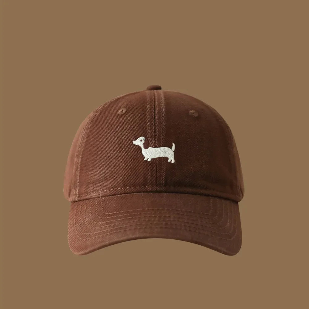 Retro Embroidered Embroidery Baseball Cap Animals Peaked Cap Canvas Baseball Hat