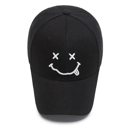 Men Women Smile Face Embroidery Baseball Caps