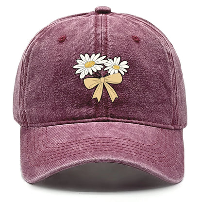 Flower Print Snapback Baseball Cap Flower Hat