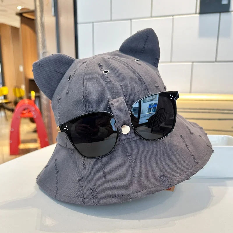 Bucket Hat With Glasses Women Spring Summer