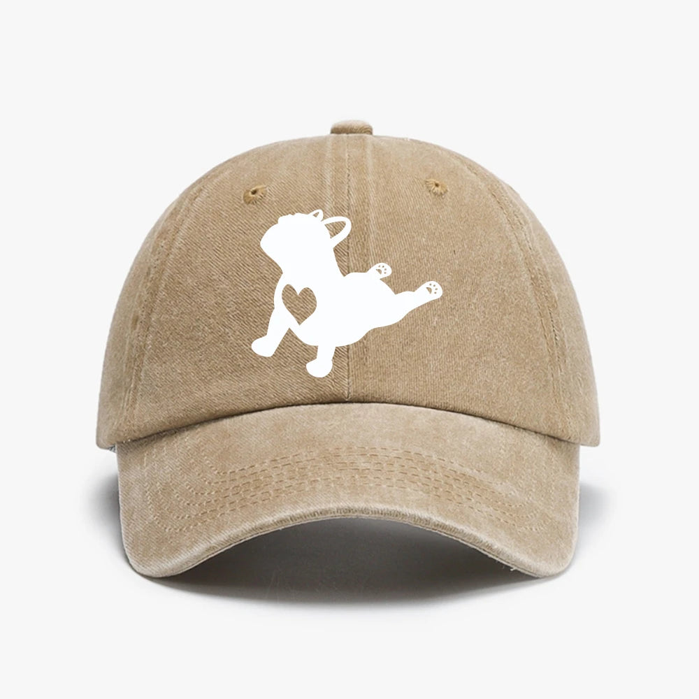 French Bulldog Yoga Baseball Cap