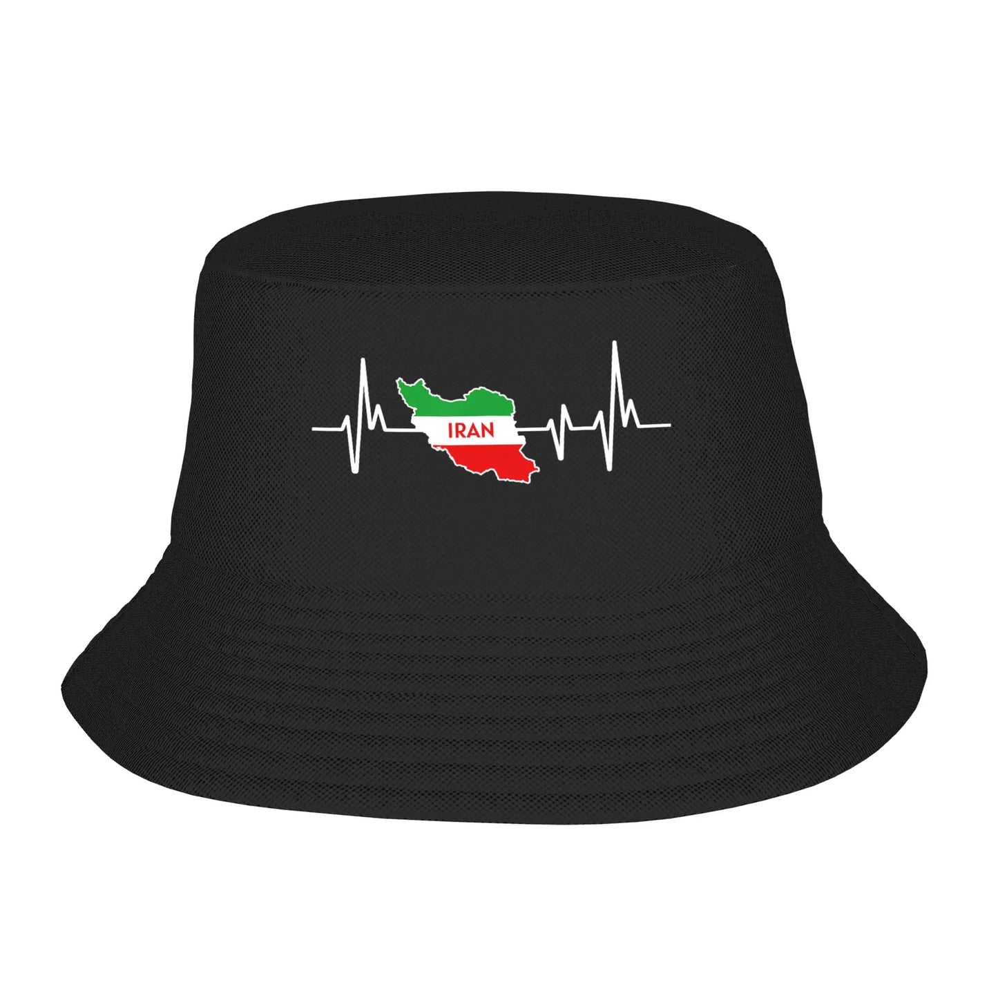 Iran Flag With A Golden Lion Bucket Hat