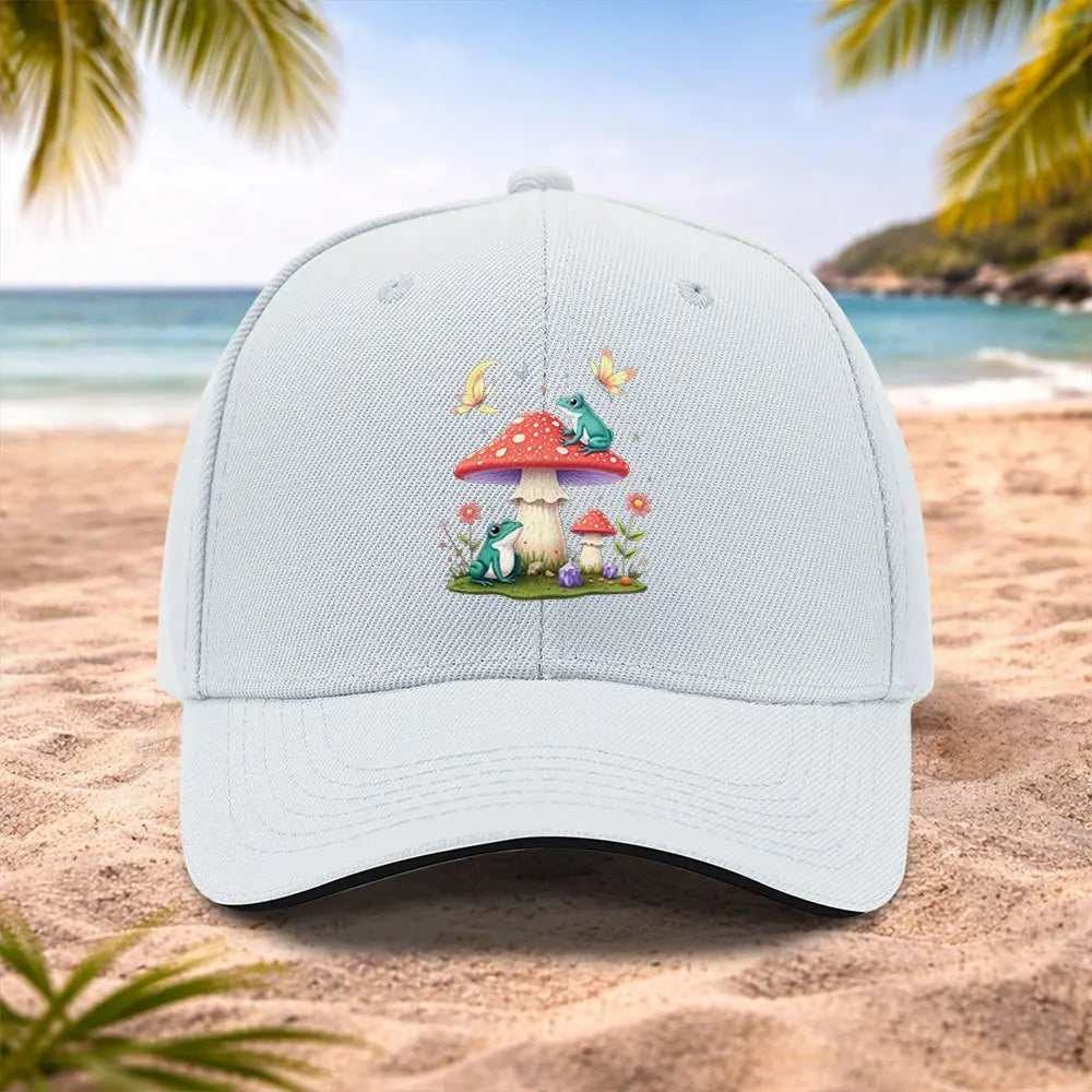 Cute Frog Mushroom Baseball Cap
