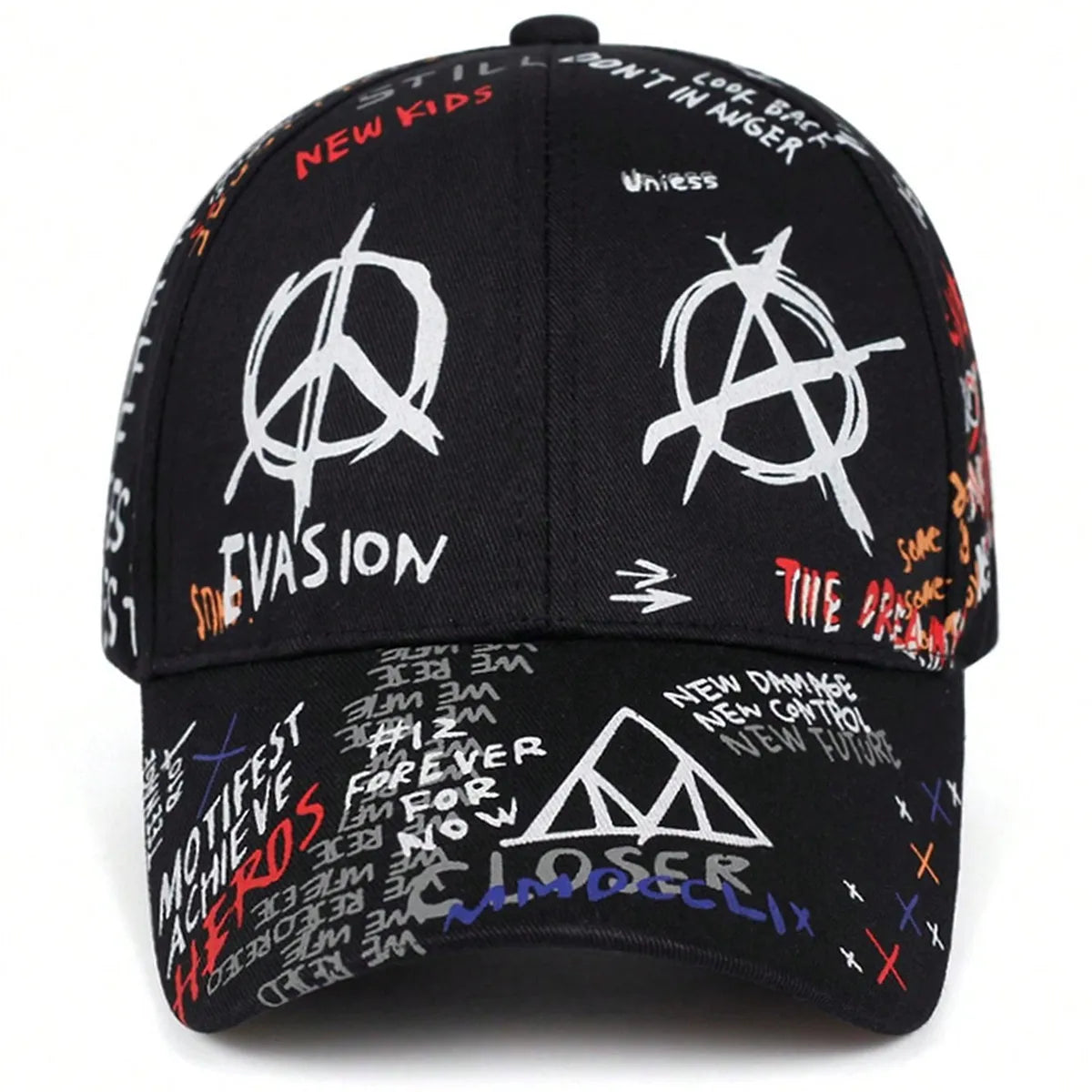 Unisex Colorful Eye Graffiti Print Baseball Caps