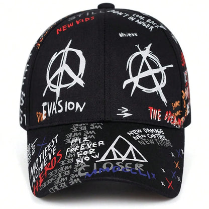 Unisex Colorful Eye Graffiti Print Baseball Caps