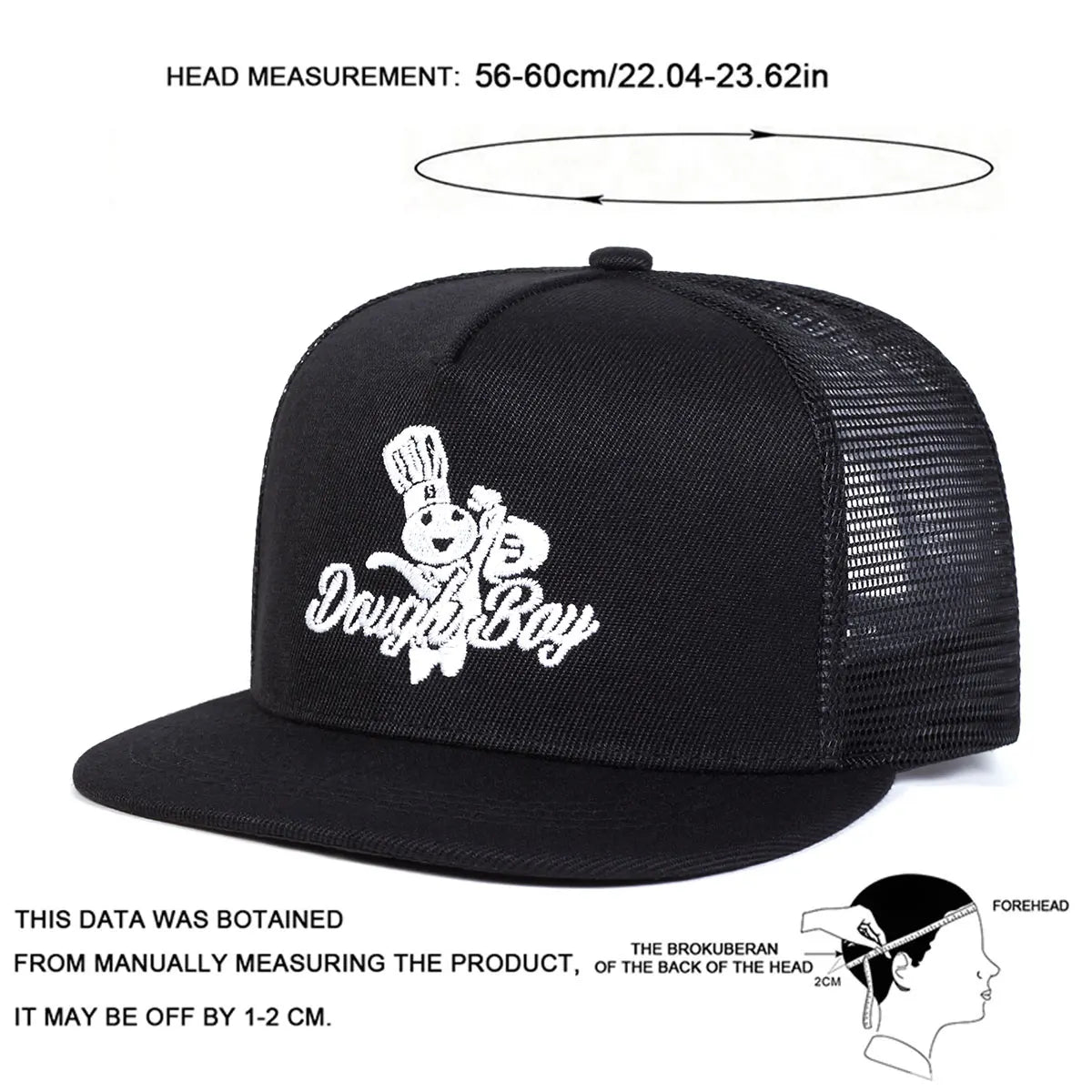 Unisex Daugh Boy Letter Embroidery Hip-hop Net Hats Adjustable Casual Snapback Caps