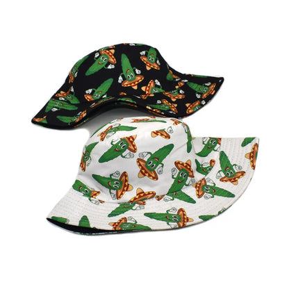 Mexican Style Cactus Print Bucket Hat