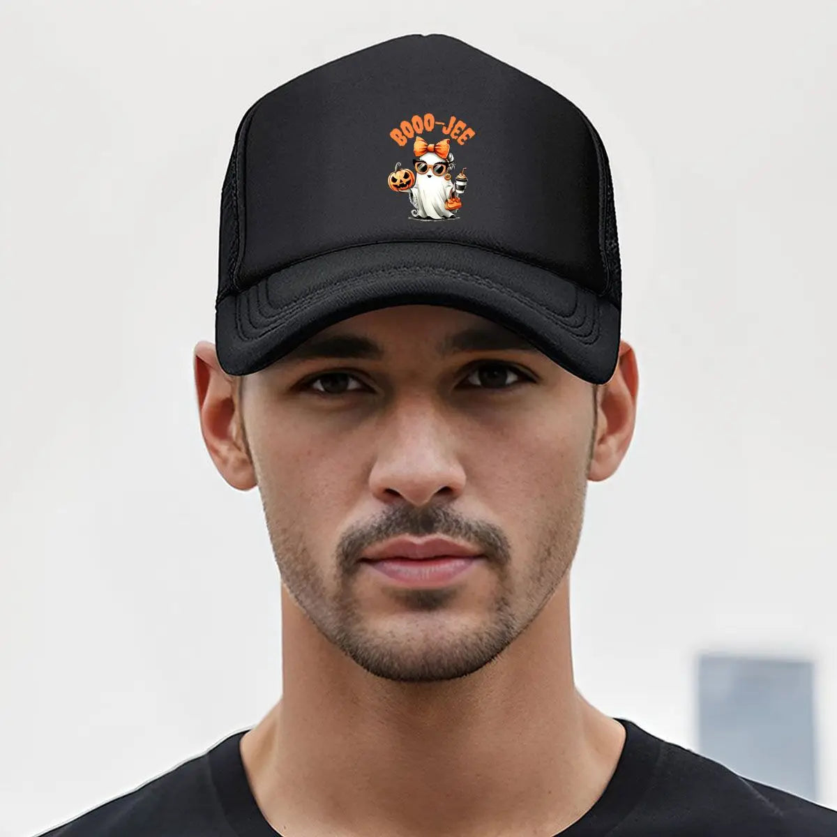 Breathable Halloween Booo - Jee Ghost Pumpkin Baseball Cap
