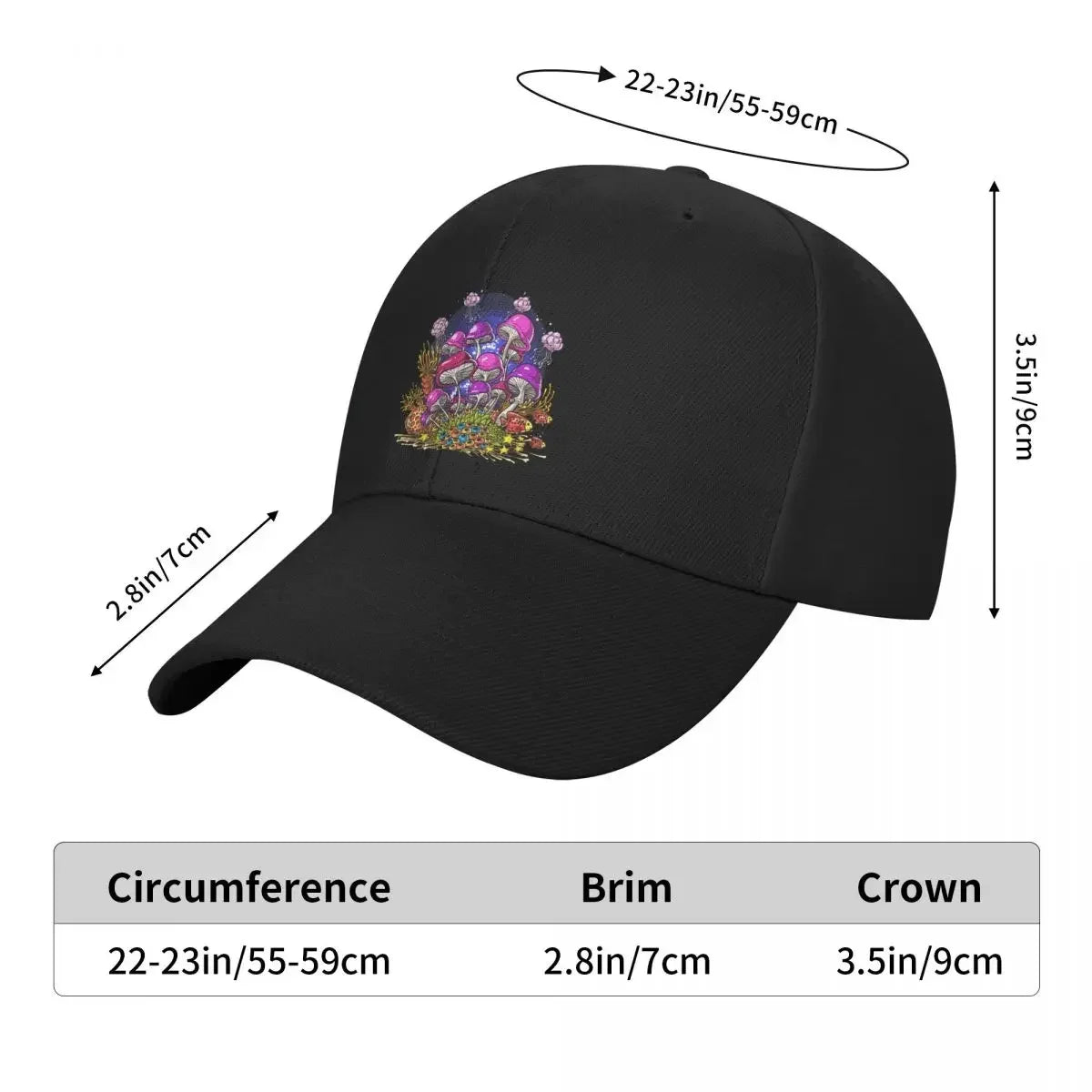 Ocean Magic Mushrooms Baseball Cap