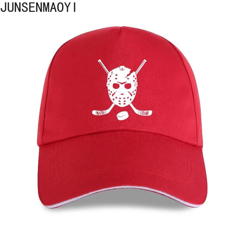 Goalie Mask and Hockey Sticks Baseball Cap