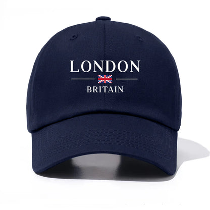 London Print Baseball Cap For Adults