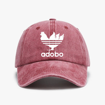 Funny Adobo Chicken Washed Baseball Cap Philippine Adobo