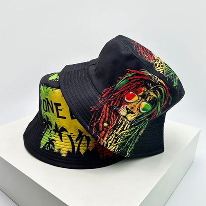 Personal Print Lion Graffiti Bucket Hats