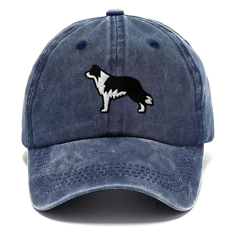 Border Collie Washed Cotton Baseball Cap