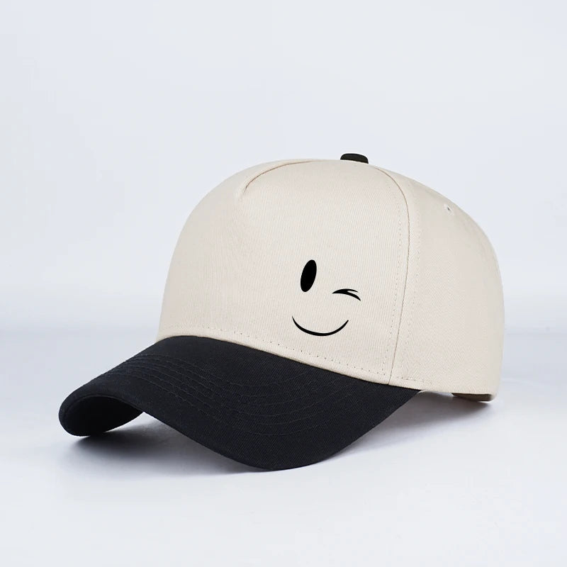 Smiley Face Printed Baseball Cap