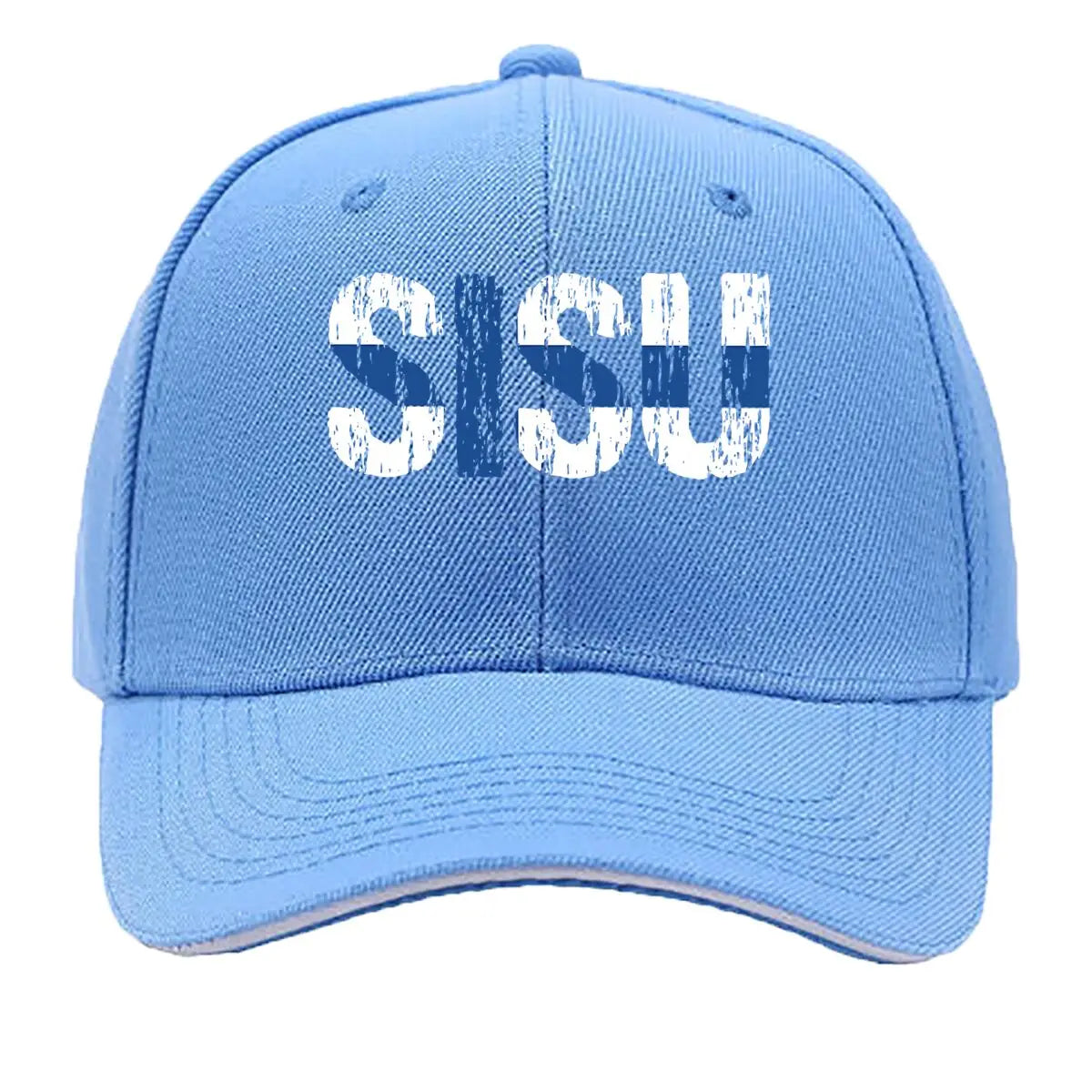 Sisu Finnish Word Resilience Text Art Print Sandwich Baseball Cap