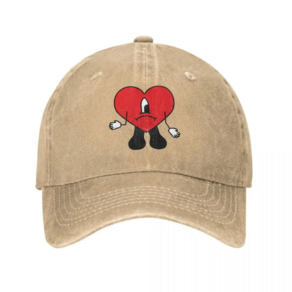 New Bad Bunny Denim Baseball Cap Snapback Hat Men Un Verano Sin Ti Music Cap