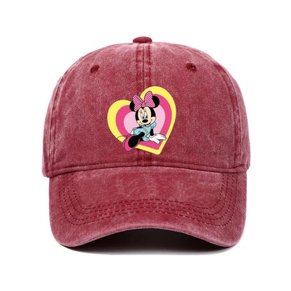 Retro Washed Mickey Mouse Print Baseball Cap