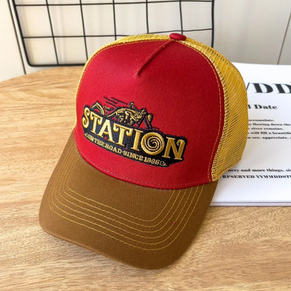 American Retro Baseball Cap Mesh Breathable UPF50+