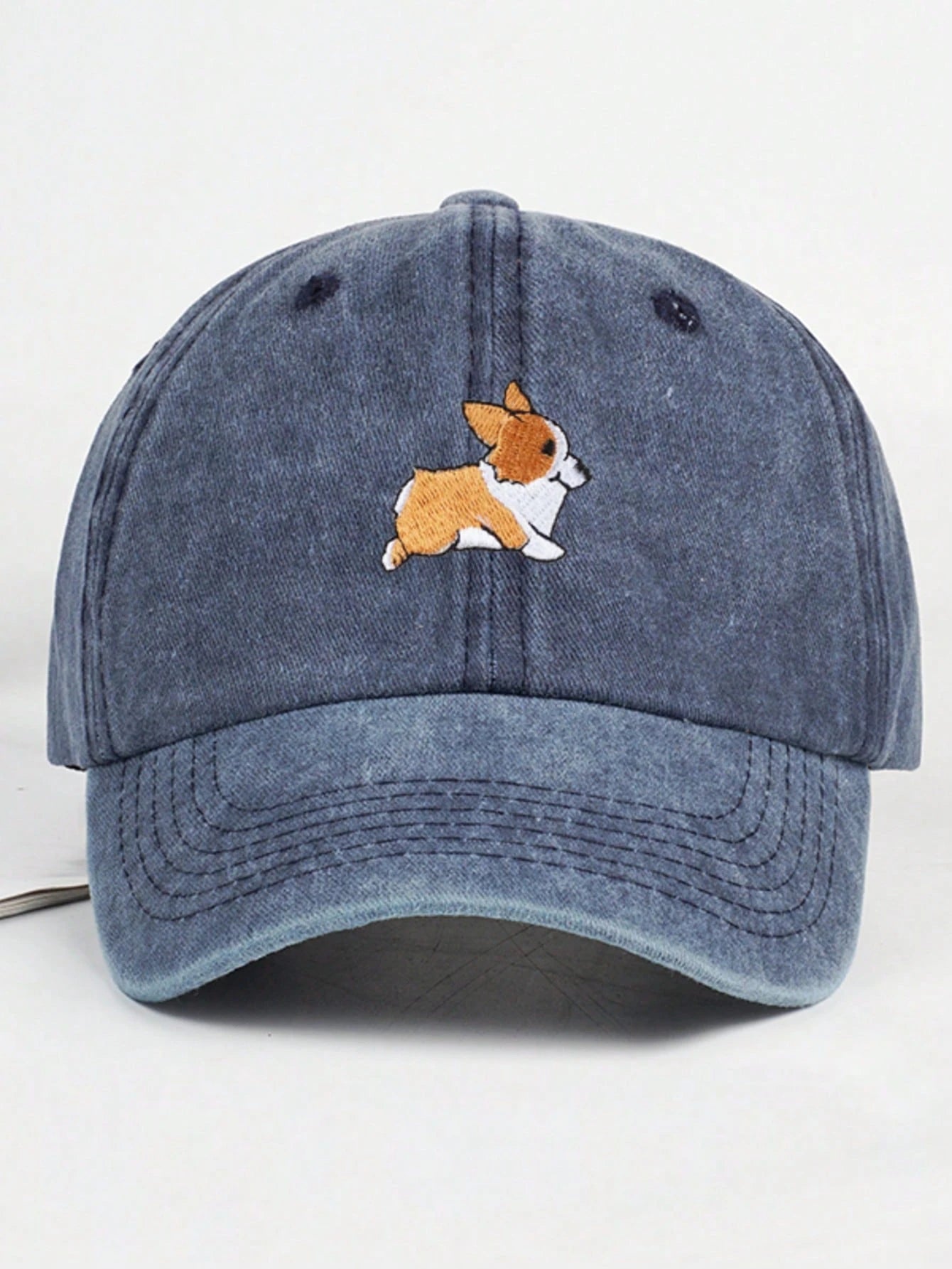 Cute Corgi Embroidered Baseball Cap